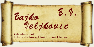 Bajko Veljković vizit kartica